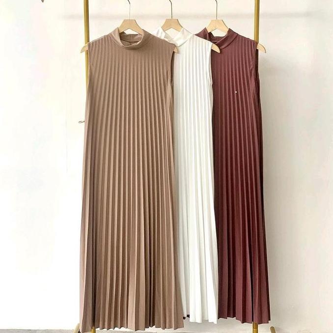 Gamis Plisket pleated YUKENSI / dress inner plisket terbaru (278)