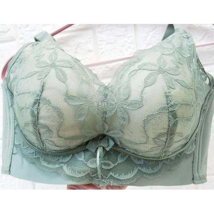 Wokpu- Bbl 132 Bh Super Tebal Super Pushup Bra Berkawat Seamless Penutup Samping Lebar Kait 4  Bahan