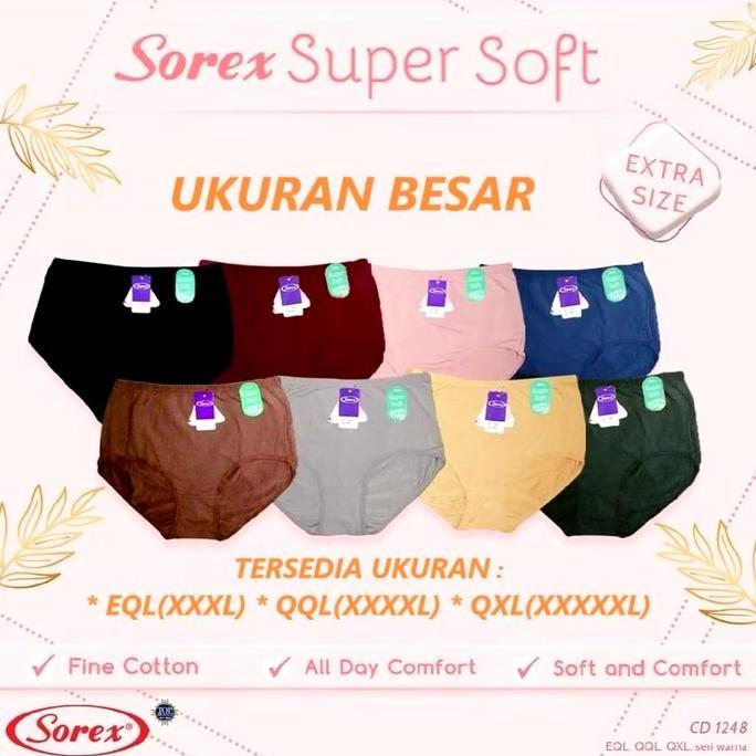 Wokpu- Isi 2 - Sorex Cd Celana Dalam Jumbo Size 3Xl,4Xl,5Xl- 1248