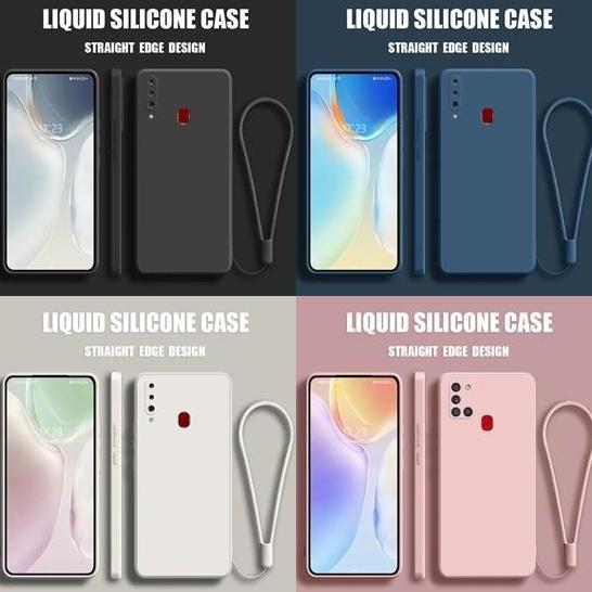 Case  untuk Samsung A70 Baby Skin FREE tali Silicone Candy Softcase Square