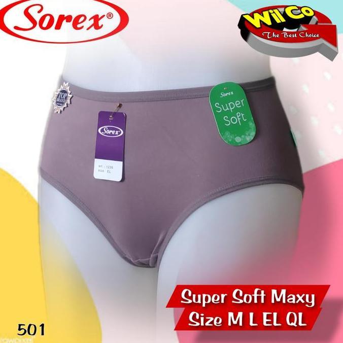 Wokpu- K501 (3-6 Pcs) Sorex Celana Dalam Wanita Dewasa, Cd Wanita Sorex Size M L El Ql