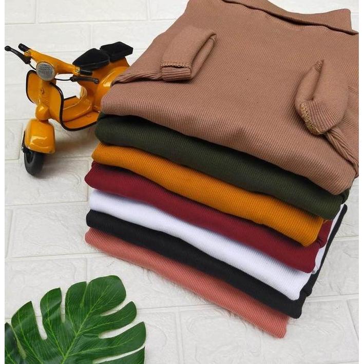 Xxpi- Turtleneck Premium Pria Lengan Panjang Korean Style Kaos Leher Tinggi Rajut  Sweater Knitwear 