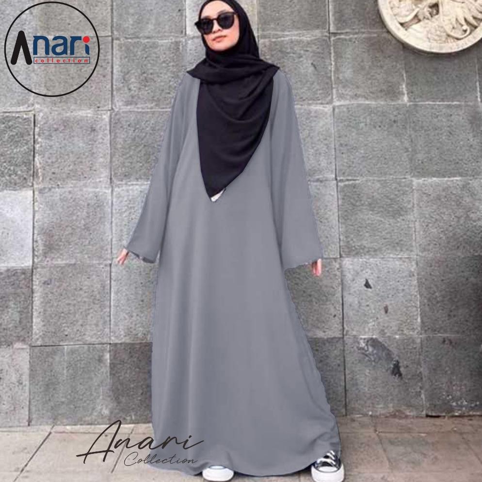 DISKON (BISA COD) GAMIS ABAYA POLOS WANITA TURKI UMROH KEKINIAN / DRESS GAMIS MUSLIM SANTRI SYAR I S