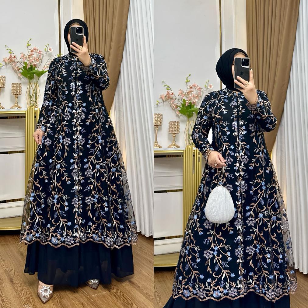 DISKON GAMIS TERBARU YAMENA BAJU PESTA MODERN KEKINIAN JUMBO, BAJU PESTA TERBARU LD 130