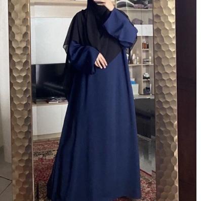 FREE ONGKIR GAMIS ABAYA POLOS HITAM BAHAN WOLFIS MONALISA