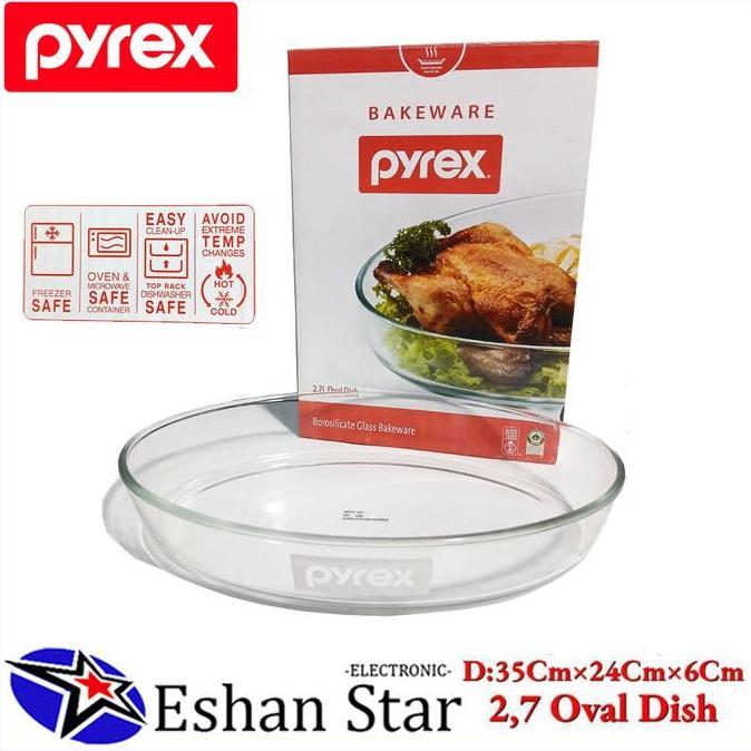 PROMO DISKON - Pyrex Oval Dish Loyang Baking Glass Bakeware 2.7L