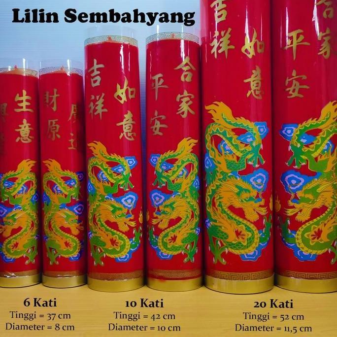 TERBARU - Lilin Sembahyang Merah 6 Kati