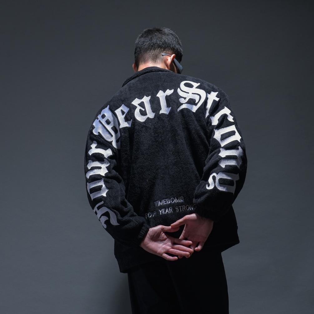 NEW TIMEBOMB | SHERPA JACKET | JAKET SHERPA  | Four Year Strong BLACK [terbaik][terlaris]