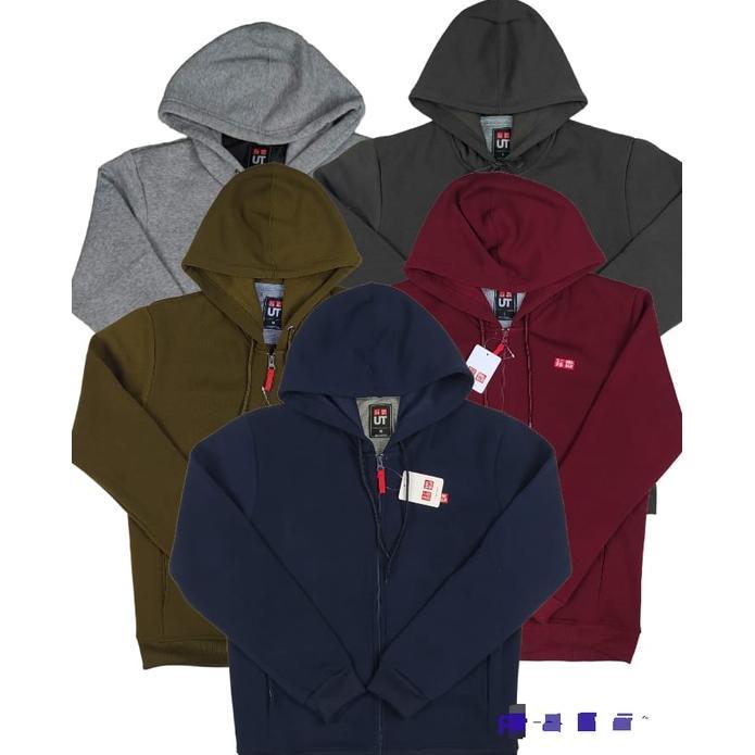 NEW JAKET UNIQLO COWOK PRIA BISA UNTUK CEWEK MURAH BAGUS HALUS TEBAL BERKUALITAS HOODIE TUTUP KEPALA