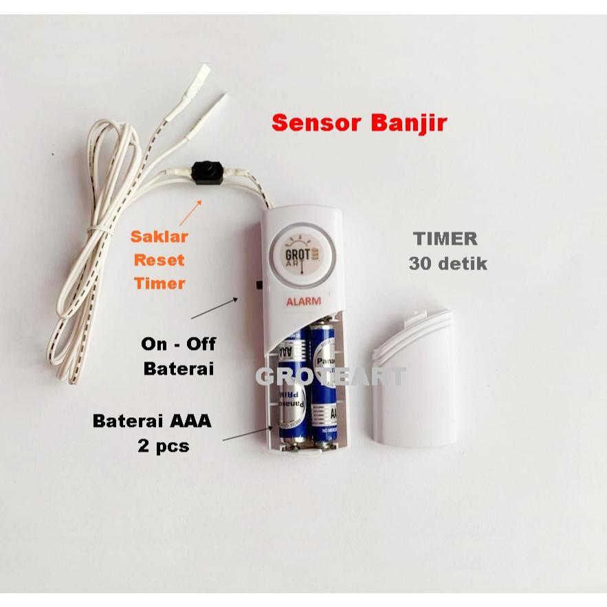 Alarm Sensor Air Sensor Ketinggian Air Tandon Alarm Banjir Baterai Aaa