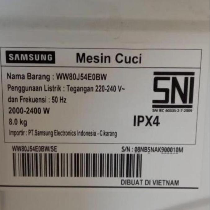 SPIDER SWGITIGA BALING MESIN CUCI SAMSUNG WW80J54E0BW PREMIUM