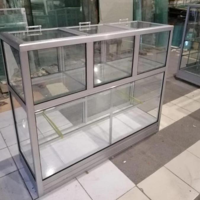 Promo etalase beras sembako alumunium dan kaca, etalase toko peracangan etalase toko madura , etalas