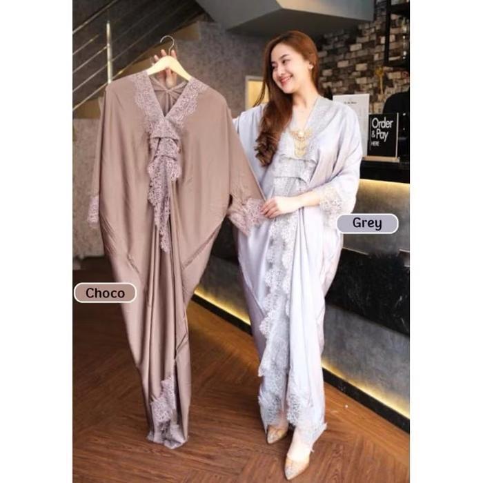 Kaftan polos satin velvet premium Wanita- Kaftan pesta, kondangan