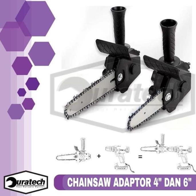 Cykat Chainsaw Adaptor Mesin Bor 4" 6" - Adapter Konverter Mesin Bor Menjadi Mesin Chain Saw 4 Inch 