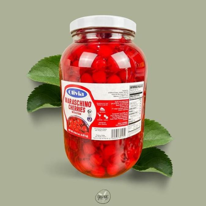 Banan- Buah Cherry Mascharino Tangkai Hiasan Kue