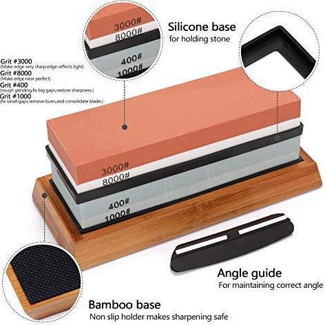 Batu Pengasah Sharpener 2 PCS 400/1000 3000/8000 Batu Asah