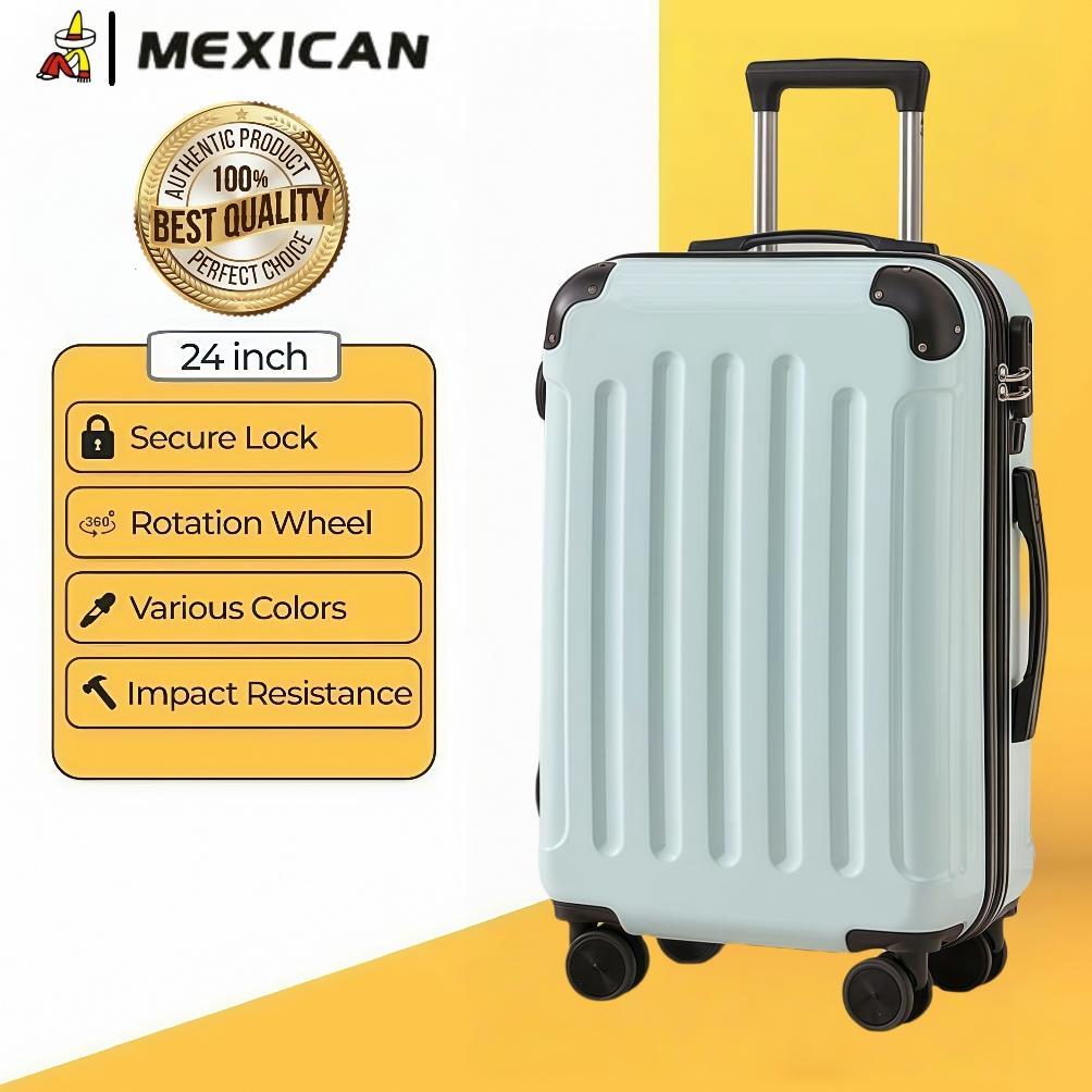Mexican Koper 20 Inch Koper Klasik Tas Travel Bag Ringan Beroda Empat dan Bisu 22 inch Koper ABS ant