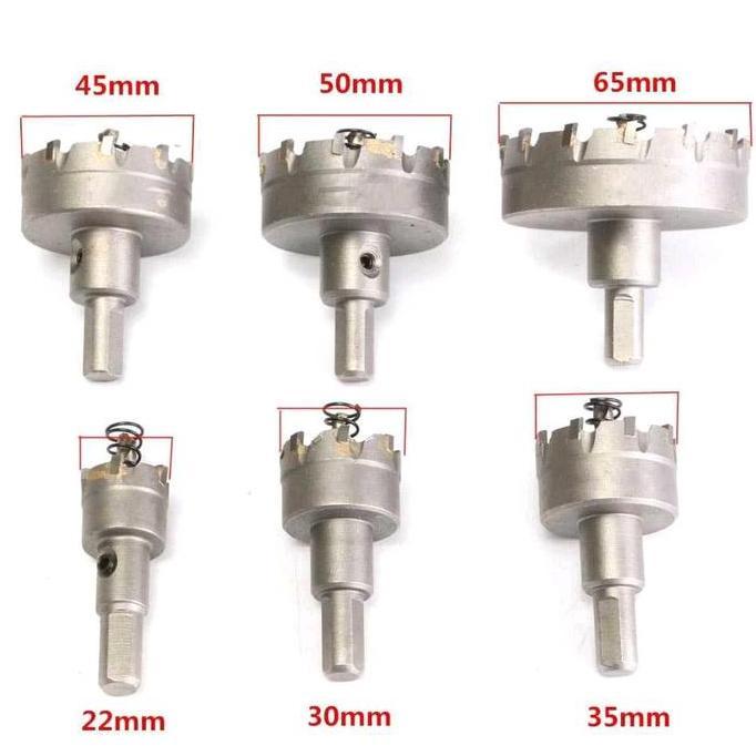 Mata Bor Hole Saw / Mata Bor Besi Baja Kayu / Mata Bor Set Hole Saw Melubangi Plat Besi Baja Stainle