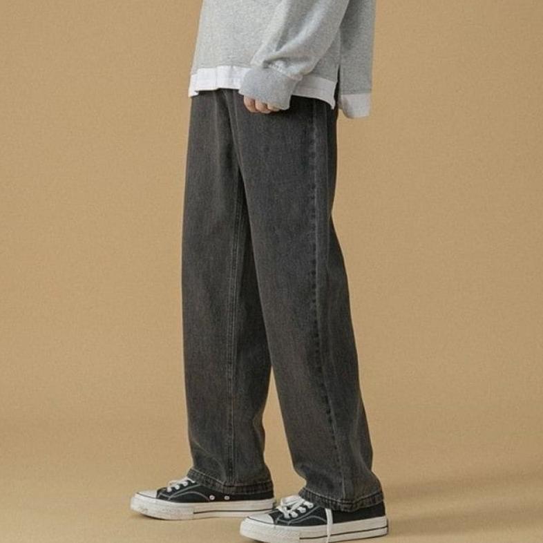 DISKON CELANA JEANS PRIA KOREAN STYLE/CELANA JEANS KULOT PRIA/CELANA JEANS PRIA GOMBRONG