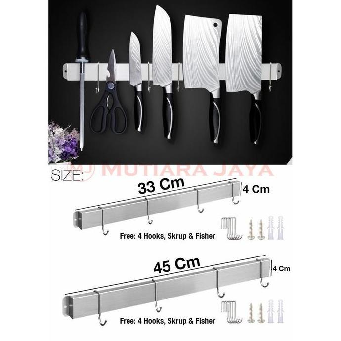 PLATO Gantungan Magnet Dapur Tempel Stainless Magnetic Holder