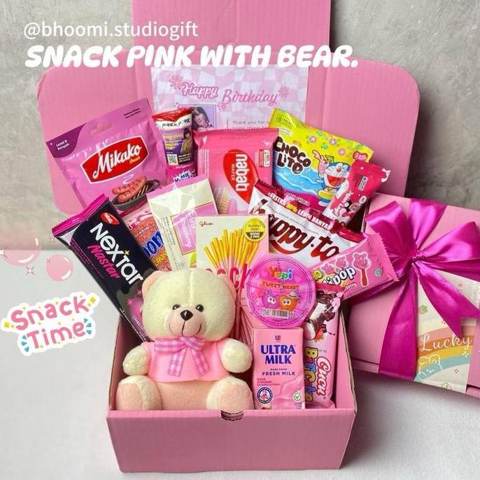 Hampers Snack With Bear Giftbox Kado Ulang Tahun Kado Anniversary Kado Valentine Kado Natal Kado Ana