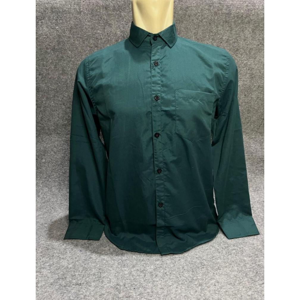 BEST SELLER KEMEJA PRIA WARNA EMERALD GREEN LENGAN PANJANG, KEMEJA EMERALD PRIA , KEMEJA PRIA POLOS 