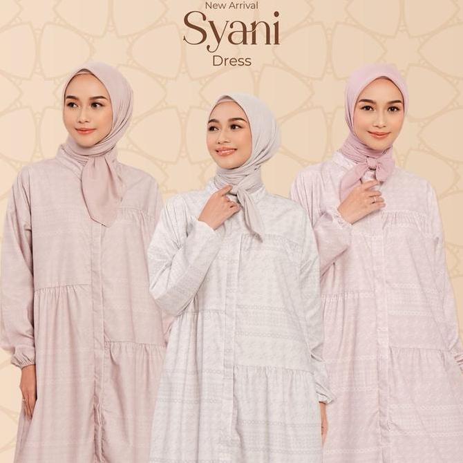 Murah Syani dress by mylady hijab dress cantik Lembut Motif Muslim Rose Mewah Toyobo Gamis Wanita No