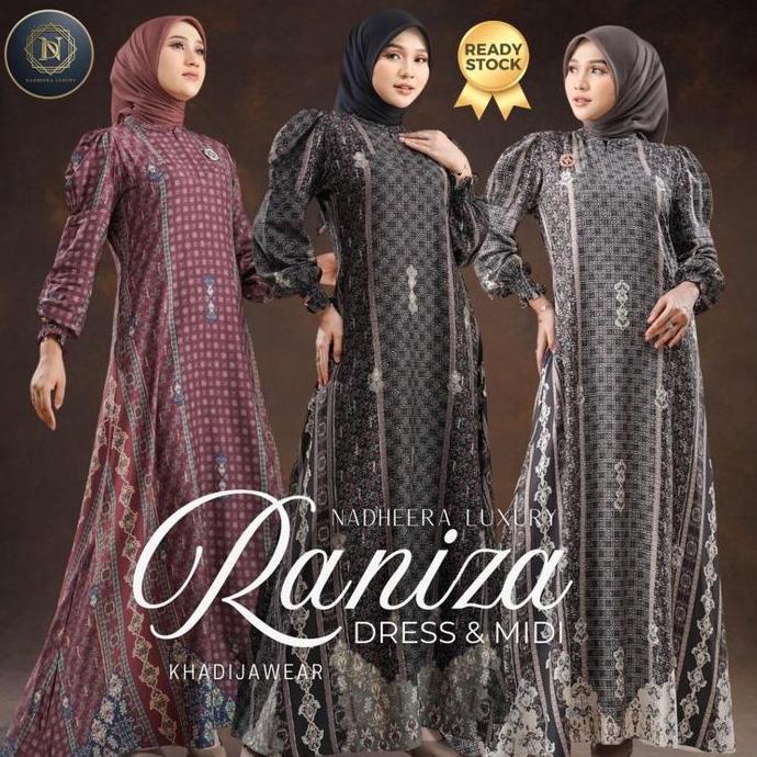 Murah [BISA COD] RANIZA DRESS NADHEERA LUXURY GAMIS RAYON PREMIUM MOTIF BATIK TERBARU RANNIZA NADEER