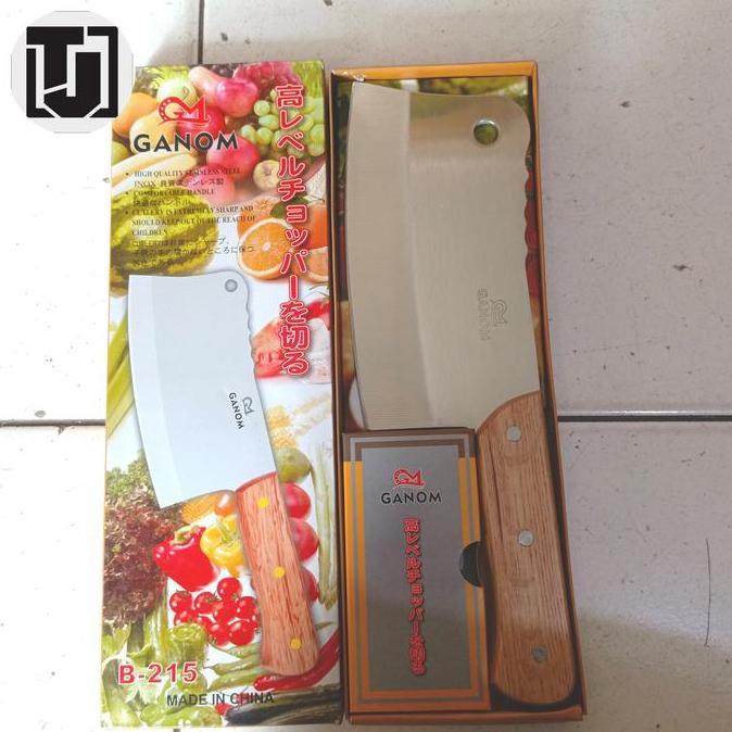 Pisau Golok Besar Stainlis Steel Gagang Kayu Tajam/Golok Luji