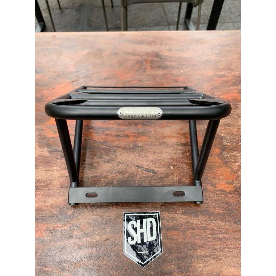 RACK BELAKANG BACK RACK HITAM PORTADOR HALCYON VESPA PX DAN EXCEL