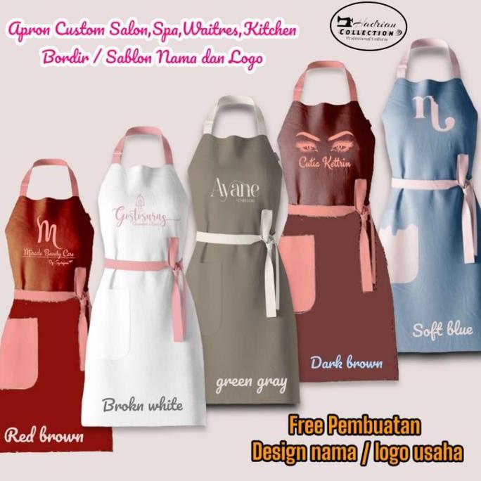 Celemek apron celemek masak celemek salon celemek dapur celemek koki celemek barista