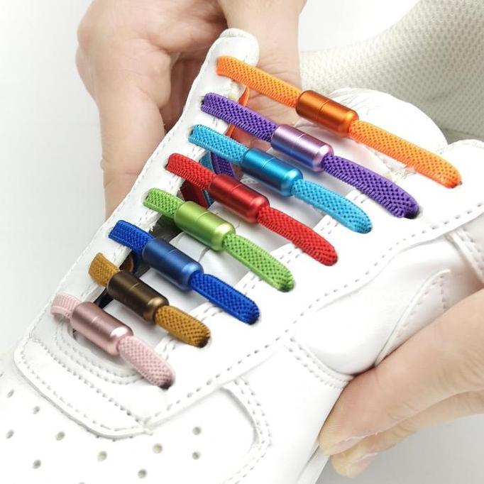 Tali sepatu elastis gepeng pipih buckle capsule murah