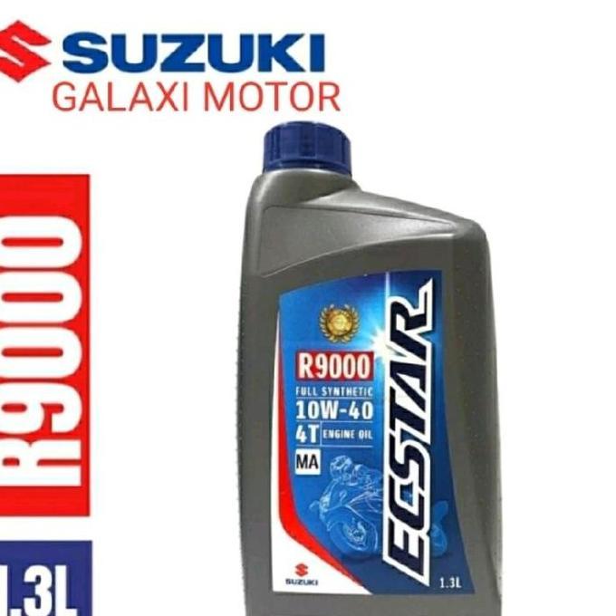 suzuki genuine oil, oli ecstar R 9000 full synthetic ukuran 1300 ml