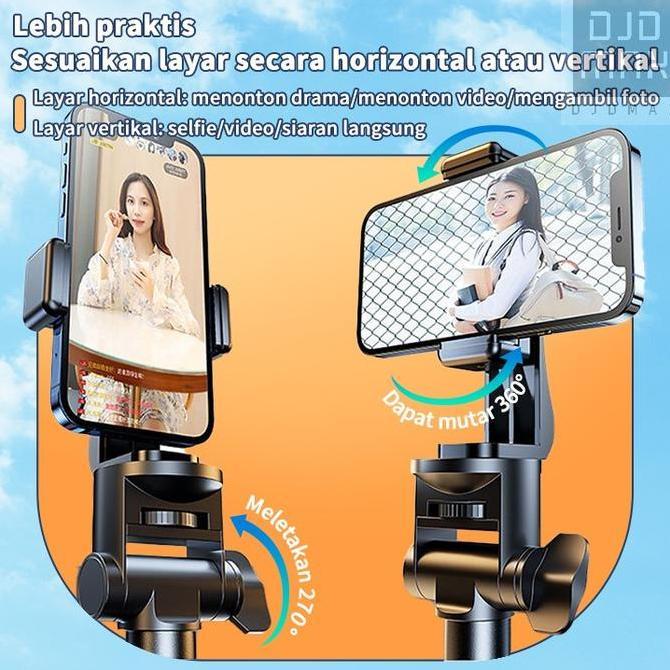 DS168 >> DJDMax Tripod Handphone 2,1 Meter Besi Plus Mini ball head Holder/Tripod Hp Ring Light 2 Me