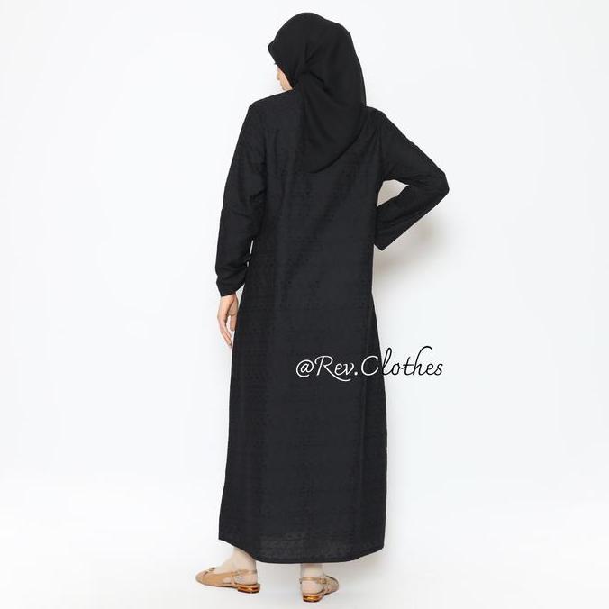 Murah BUSANA MUSLIM GAMIS HITAM UMROH / GAMIS HITAM / BAJU GAMIS HITAM Non COD