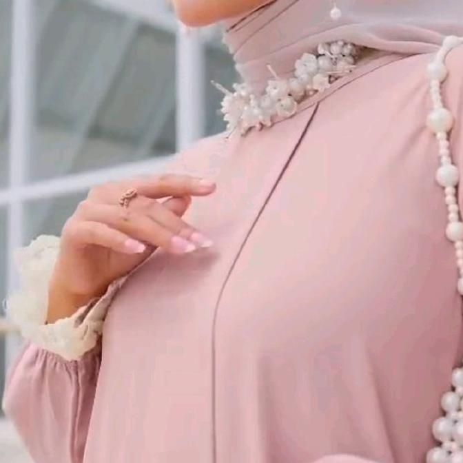 Murah gamis Darby/dnl ruxury .bahan marbela polos Non COD