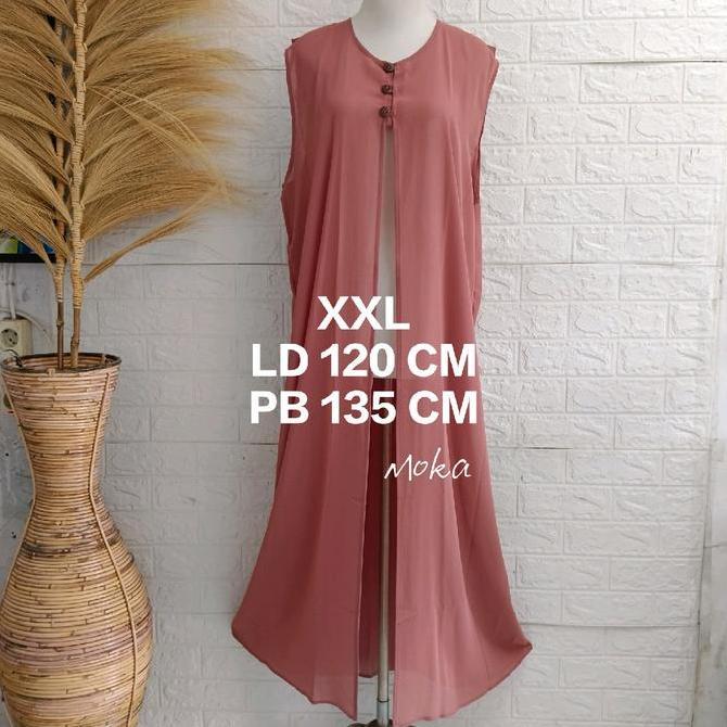 SALE luaran baju wanita atasan rompi cardigan panjang fashion muslim SALE