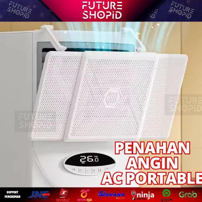 CROWHEAY Cover Penahan Angin AC Standing/ Portable Wind Deflector Adjustable