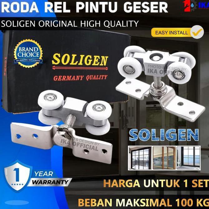 GRASSSTEKNO Roda Rel Pintu Geser Sliding / Roda Rel Pintu Dorong SOLIGEN / Roda rel pintu dorong ges