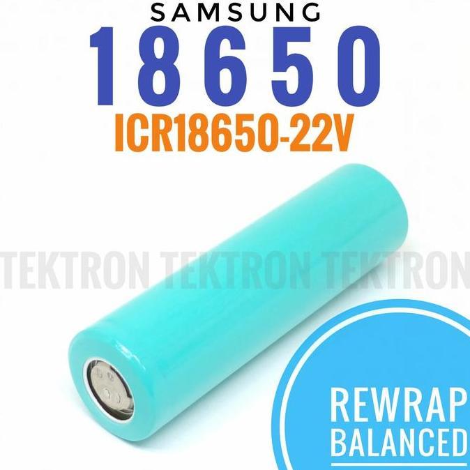 (1) Samsung ICR18650-22V 2200mAh 18650 Li-ion Cabutan Rewrap 3.7V Balance tek70n Murah