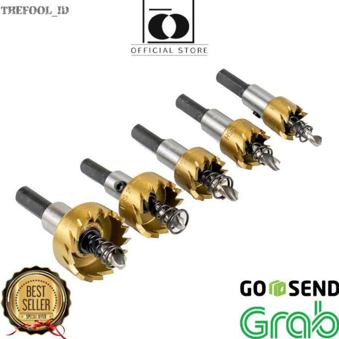 MONTMERY mata bor hole saw besi Set 5pcs baja ringan hole saw plat besi TFID