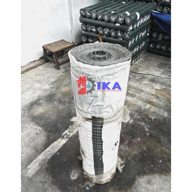 NAKATEKNO KAWAT LOKET GALVANIS SUPER TEBAL 1" x 1" tebal 4 mm x 15 meter pembatas kandang konstruksi