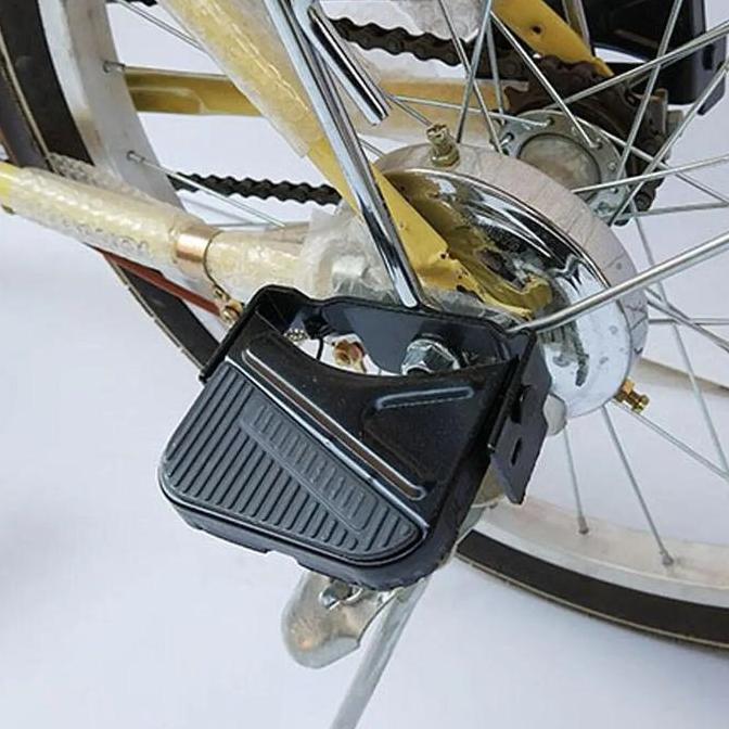 TOEVSKY Pasangan Injakan Kaki Sepeda Lipat Pijakan Belakang Sepeda Gunung Pedal Sepeda Lipat Baja