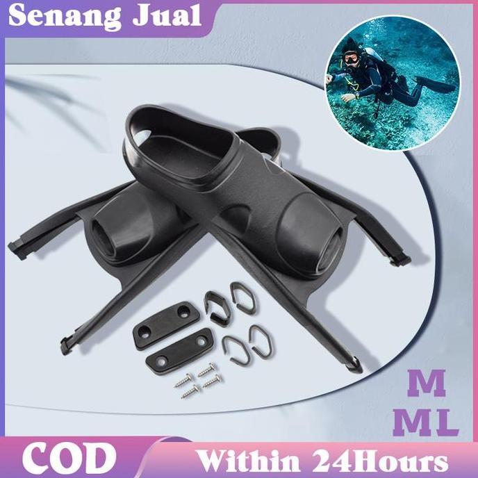 SHAKESPARE 1 Pasang Fins Renang Universal Penutup / Cocok Untuk Menyelam Bebas / Long Fins Carbon
