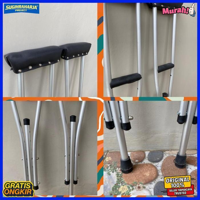 Exclusive Tongkat Ketiak Dewasa / Alat Bantu Jalan Dewasa (Egrang / Krek Ketiak / Kruk Ketiak / Kruk
