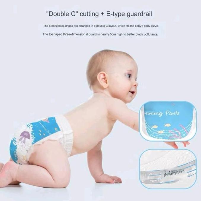 UBER Premium Popok Renang Bayi Balita Swimpants Sekali Pakai Celana Renang Anak Anti Air untuk anak 
