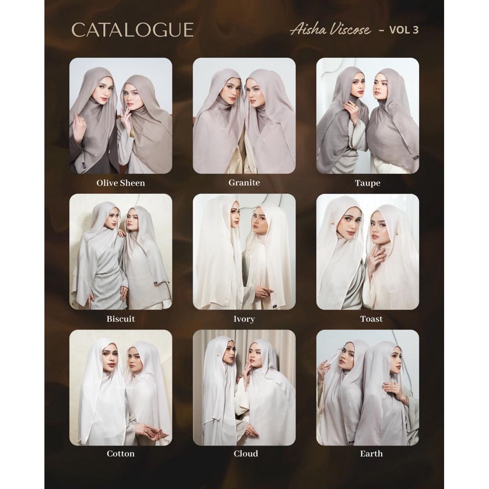 PROMO HIJABQA - Aisha Viscose Pashmina (Aisha Ibrahim X Hijabqa)