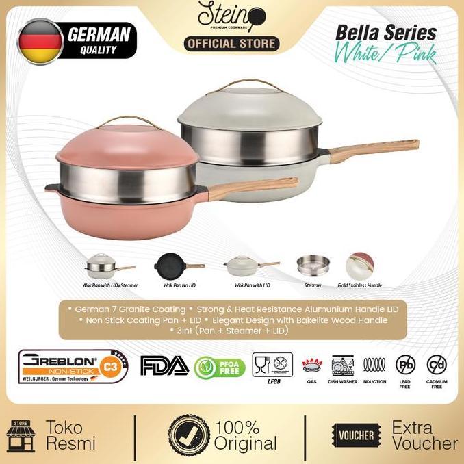 STEIN Bella series | Panci Kukus Granite Coating Greblon German | Anti Lengket