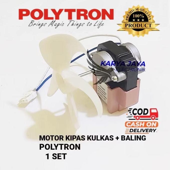 PROMO DISKON - Motor fan kulkas Polytron 2 pintu + Baling / Fan Kipas Polytron