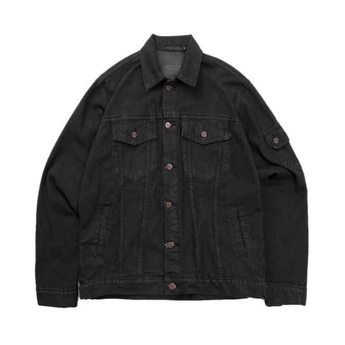 SSST Trucker Denim Oversize Jacket  Washed Black (TERBAIK) (TERBARU) (TERMURAH)